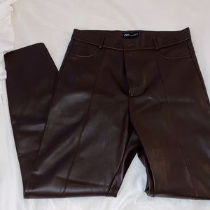 ZARA faux leather pants